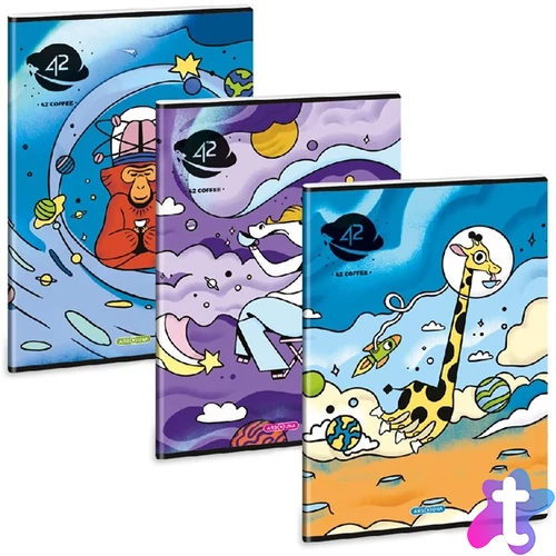 Ars Una 42 Coffee 23 (5330) A4 extra kapcsos kockás füzet