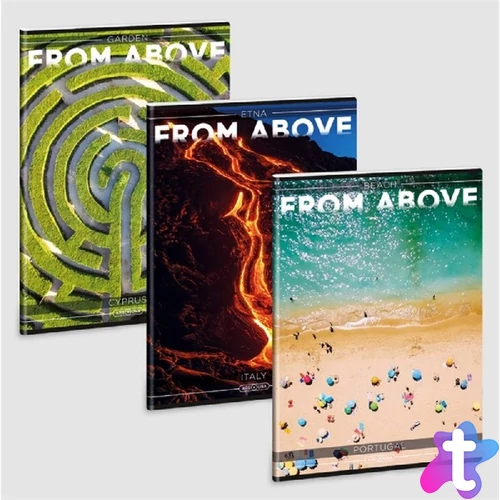 Ars Una Contries from above 23 (5302) A4 extra kapcsos kockás füzet