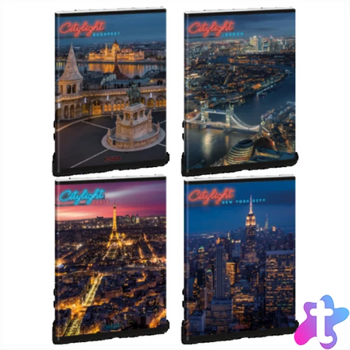 Ars Una City Light 24 (5420) A5 extra kapcsos kockás füzet