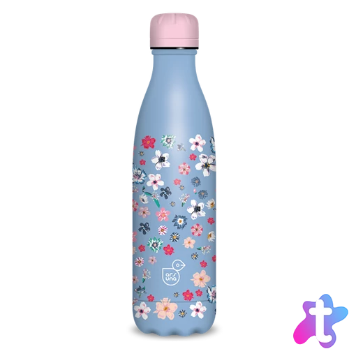 Ars Una 500 ml-es Pearl Blossom Blue 24 (5376) duplafalú fémkulacs