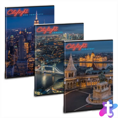 Ars Una City light 24 (5488) A4 extra kapcsos vonalas füzet