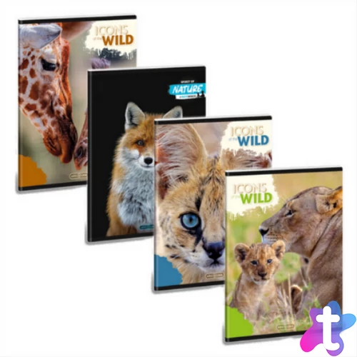 Ars Una Icons of the Wild 25 (5492) A5 extra kapcsos vonalas füzet