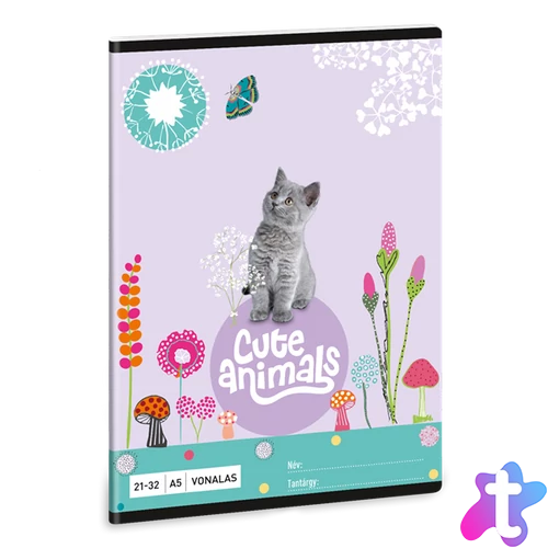 Ars Una Cute Animals-Kitten 24 (5368) A5 21-32 vonalas füzet