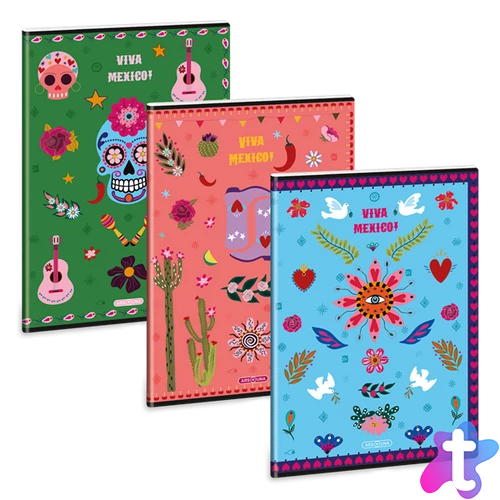 Ars Una Viva Mexico 25 (5490) A4 extra kapcsos kockás füzet