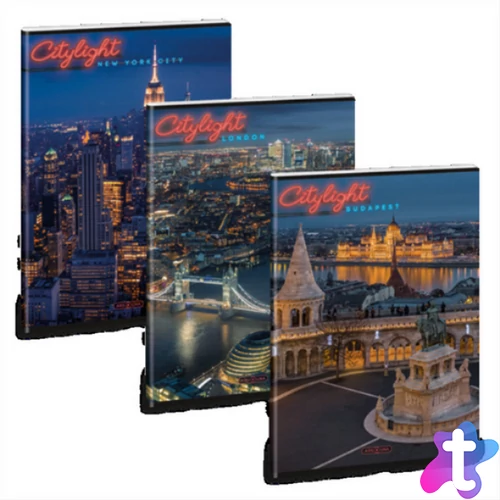 Ars Una City light 24 (5488) A4 extra kapcsos sima füzet