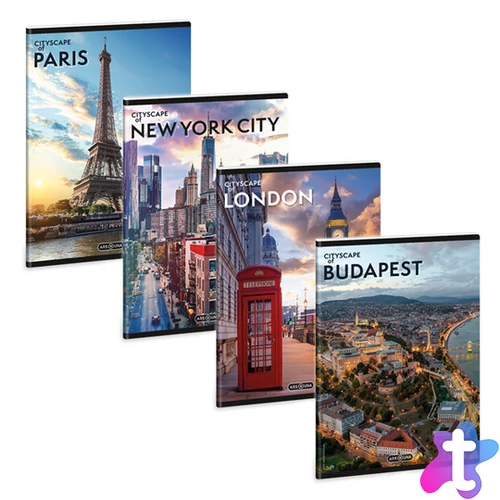 Ars Una Cityscape 25  (5482) A5 extra kapcsos szótár füzet