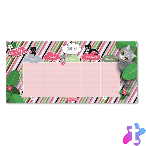 Ars Una Think-Pink 25 (5462) 1 lapos órarend