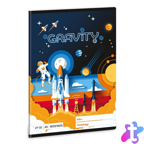 Ars Una Gravity 24 (5367) A5 27-32 kockás füzet