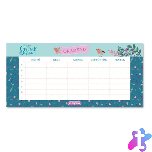 Ars Una My Secret Garden 24 (5339) egylapos órarend