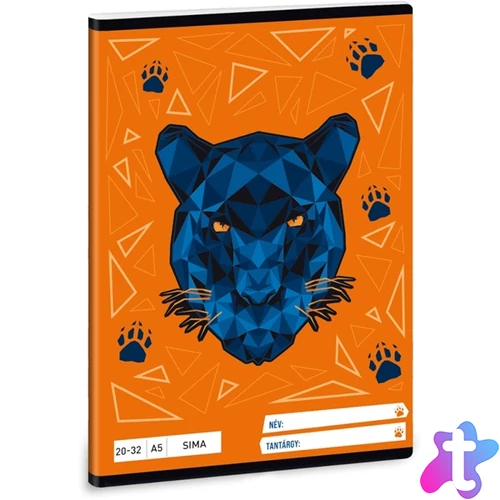 Ars Una Black Panther A5 20-32 sima füzet