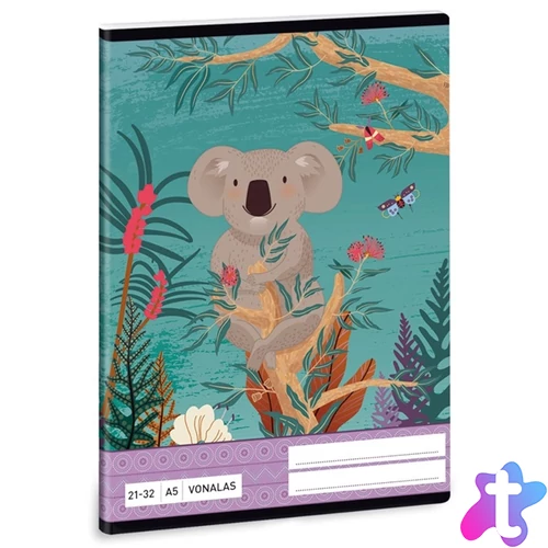 Ars Una Kirra Koala A5 21-32 vonalas füzet