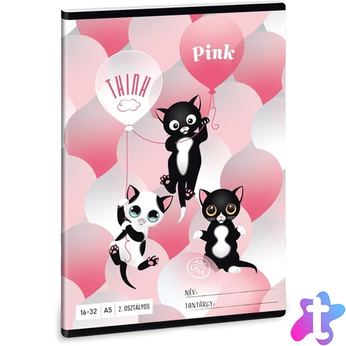 Ars Una Think-Pink A5 16-32 2.osztályos füzet