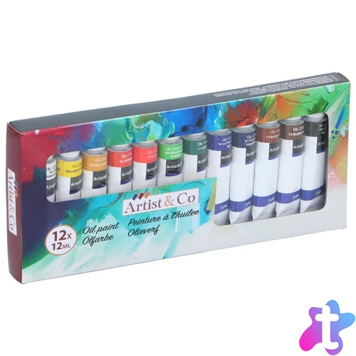 Artist&Co 12 darabos 12 ml olajfesték