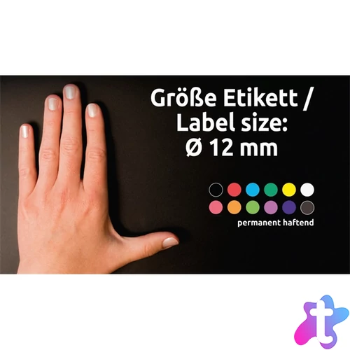 Avery 3140 12mm 270db-os fekete jelölőpont