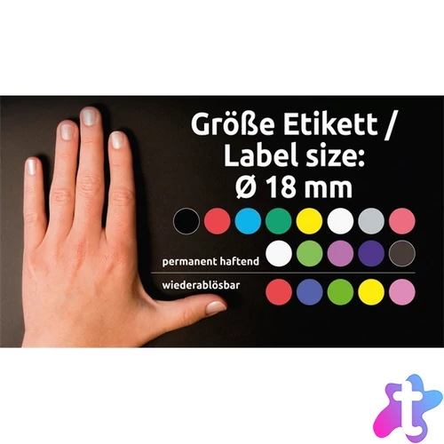 Avery 3007 18mm 96db-os sárga jelölőpont