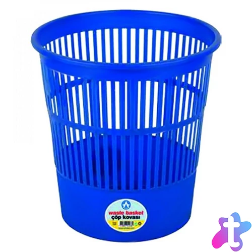 Rácsos kék 16l-es 315x305mm műanyag papírkosár
