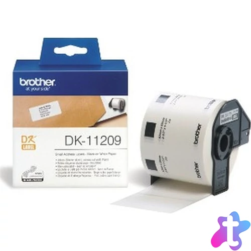 Brother DK11209 29x62mm 800db-os papír fehér/fekete papírszalag