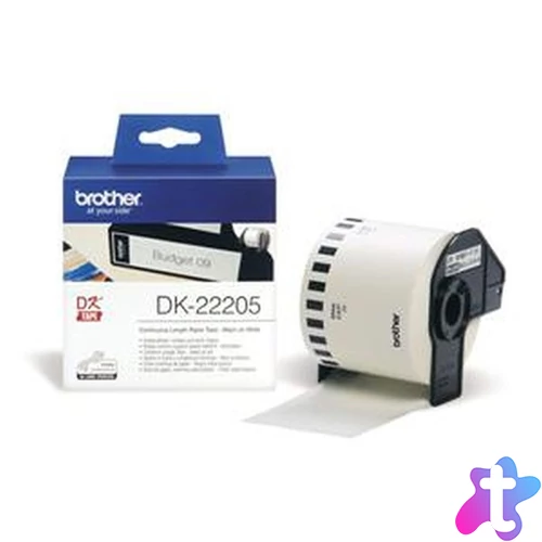 Brother DK-22205 62mmx30,48m fehér/fekete papírszalag