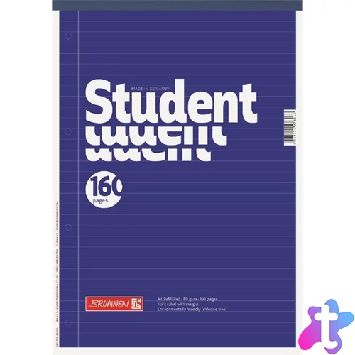 Brunnen A4 80 lapos ragasztott vonalas jegyzettömb