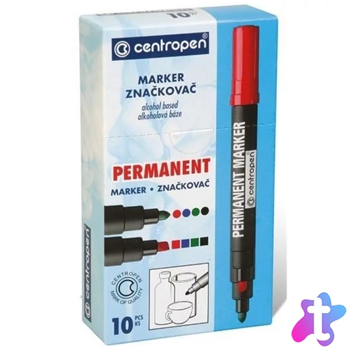 Centropen 8566 10db-os zöld permanent marker készlet