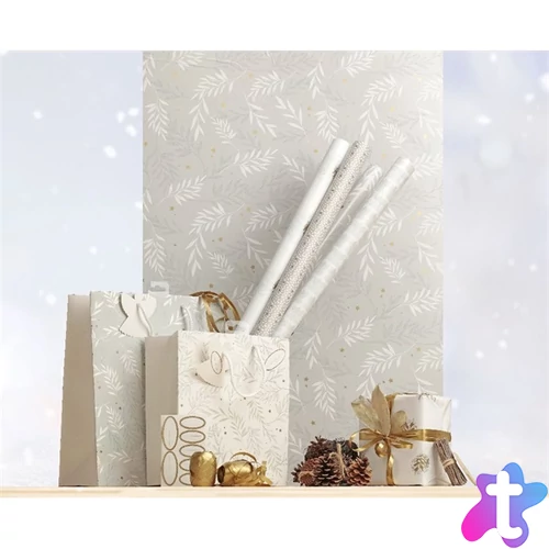 Clairefontaine Excellia Naturel 70x200 cm 80g karácsonyi prémium tekercses díszcsomagoló