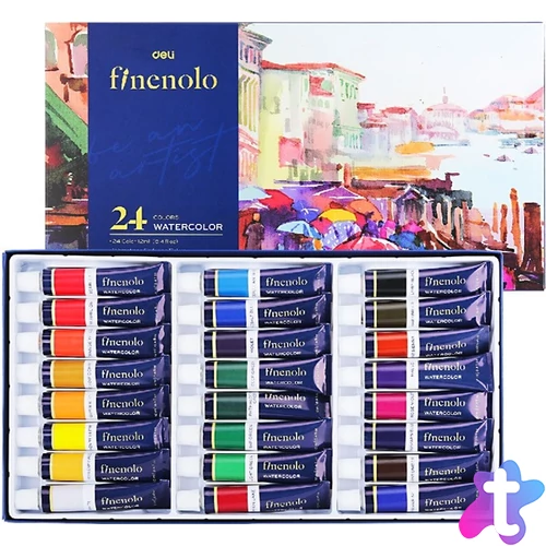 Deli Finenolo 12ml x 24 db-os akvarellfesték készlet