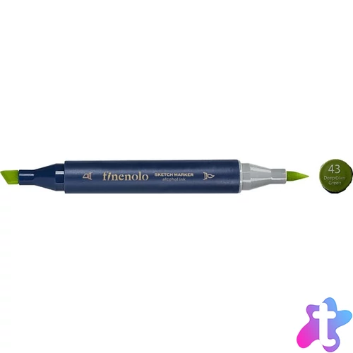 Deli Finenolo 43 - Deep Olive Green kétvégű permanent ART marker