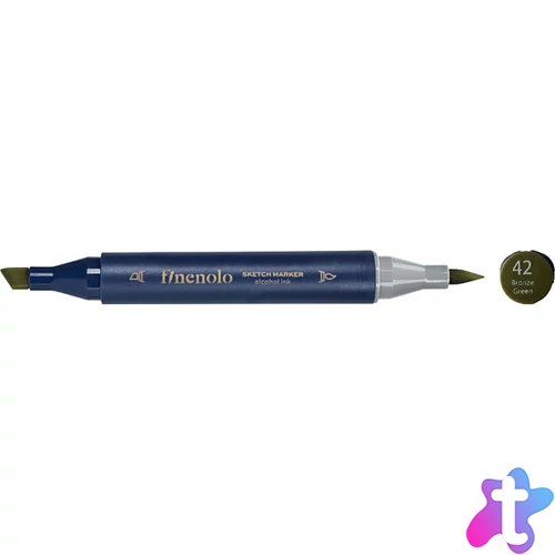Deli Finenolo 42 - Bronze Green kétvégű permanent ART marker