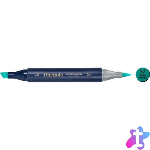 Deli Finenolo 57 - Turquoise Green Light kétvégű permanent ART marker