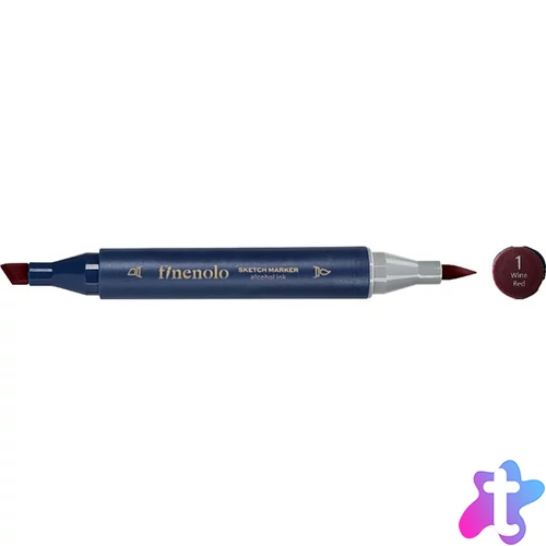 Deli Finenolo 1 - Wine Red kétvégű permanent ART marker