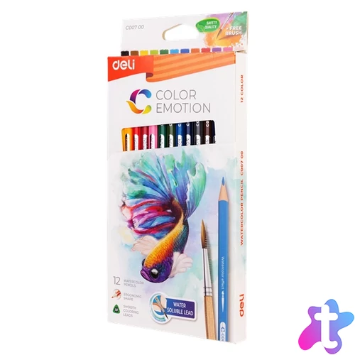 Deli Color Emotion 12db/csomag akvarellceruza készlet