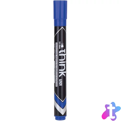 Deli Think 1,5-5,0 mm kék vágott hegyű permanent marker