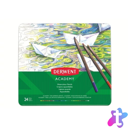 Derwent Academy 24db-os fémdobozos akvarell színesceruza készlet