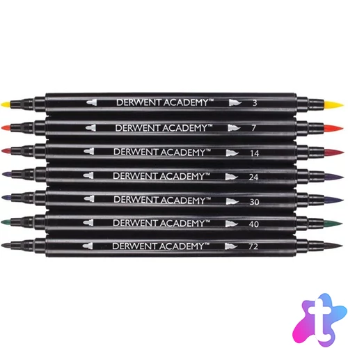 Derwent Academy 8 db-os kétoldalas akvarel filckészlet