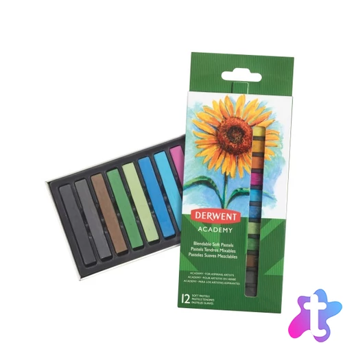 Derwent puha pasztell 12db-os vegyes színű kréta készlet