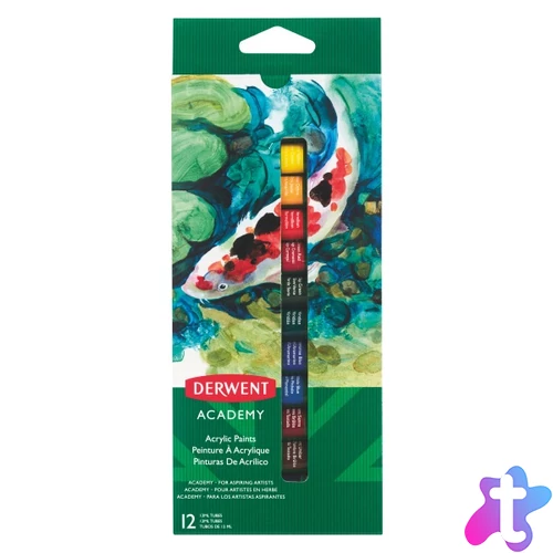 Derwent 12ml 12db akrilfesték készlet