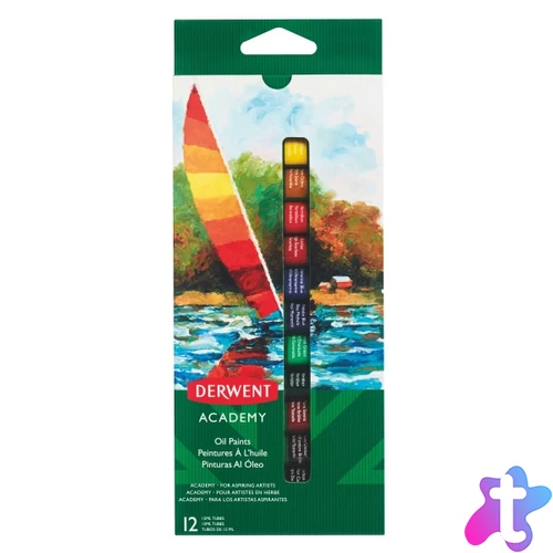 Derwent 12ml 12db olajfesték készlet