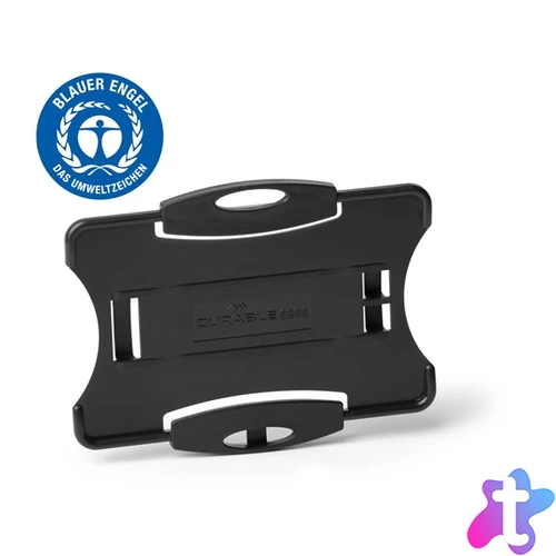 Durable Eco 1 kártya számára 1db fekete biztonságikártya tartó