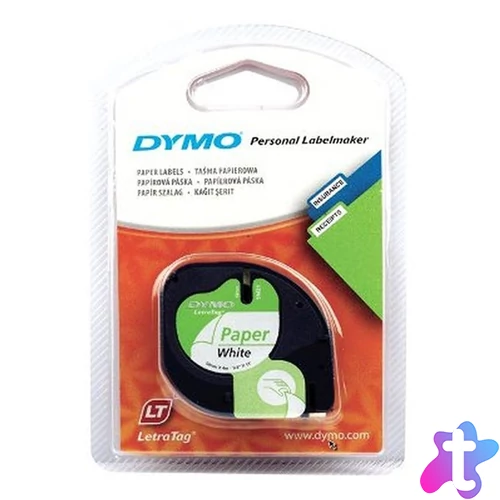 Dymo LT 4m papír fehér feliratozógép szalag