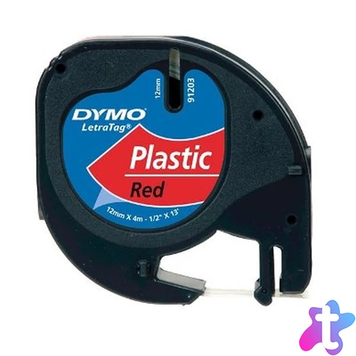 Dymo LT 4m műanyag piros feliratozógép szalag