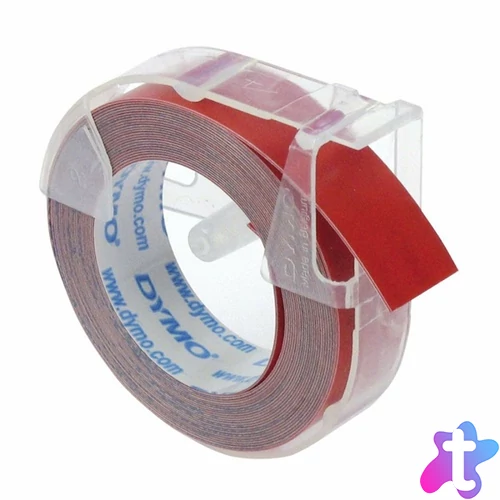 Dymo 3D 9mmx3m piros műanyag szalag