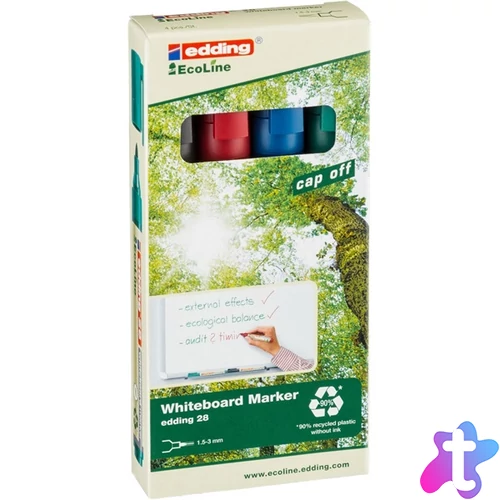 Edding 28 Ecoline 4db-os vegyes színű táblamarker készlet