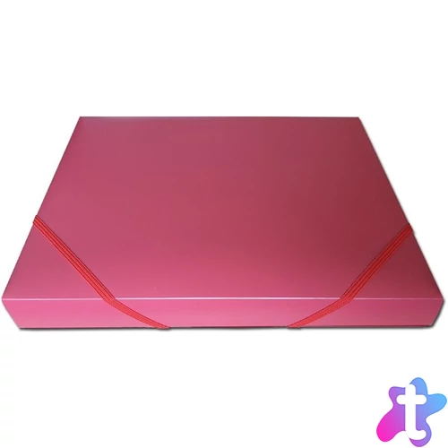 PF A4 3cm piros PP gumisbox