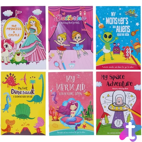 32 oldalas 6 mintás színező könyv