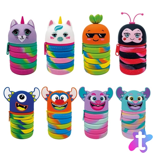 Mitama 19x7 cm különféle mintás harmonika tolltartó