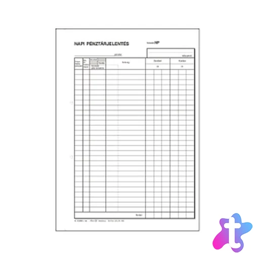 B.13-25/V A4 25x2+2lapos álló "Napi pénztárjelentés" nyomtatvány