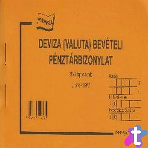 C.318-119/V 50x3lapos "Deviza bevételi pénztárbizonylat" nyomtatvány