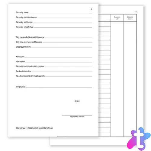 D.3/UJ A4 "Határozatok könyve" nyomtatvány