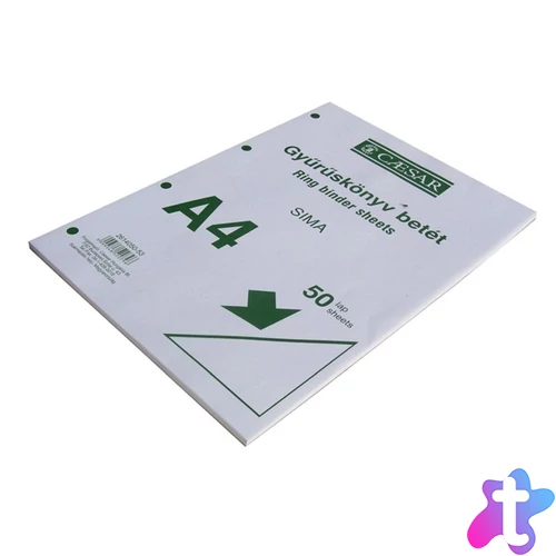 Caesar A4 50lapos sima gyűrűskönyv betét