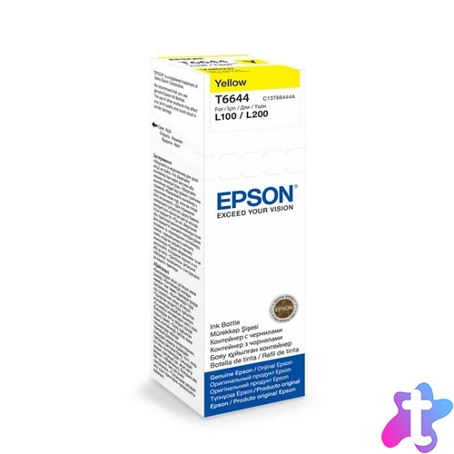 Epson C13T66444A T6644 70ml EcoTank kompatibilis sárga tintapalack